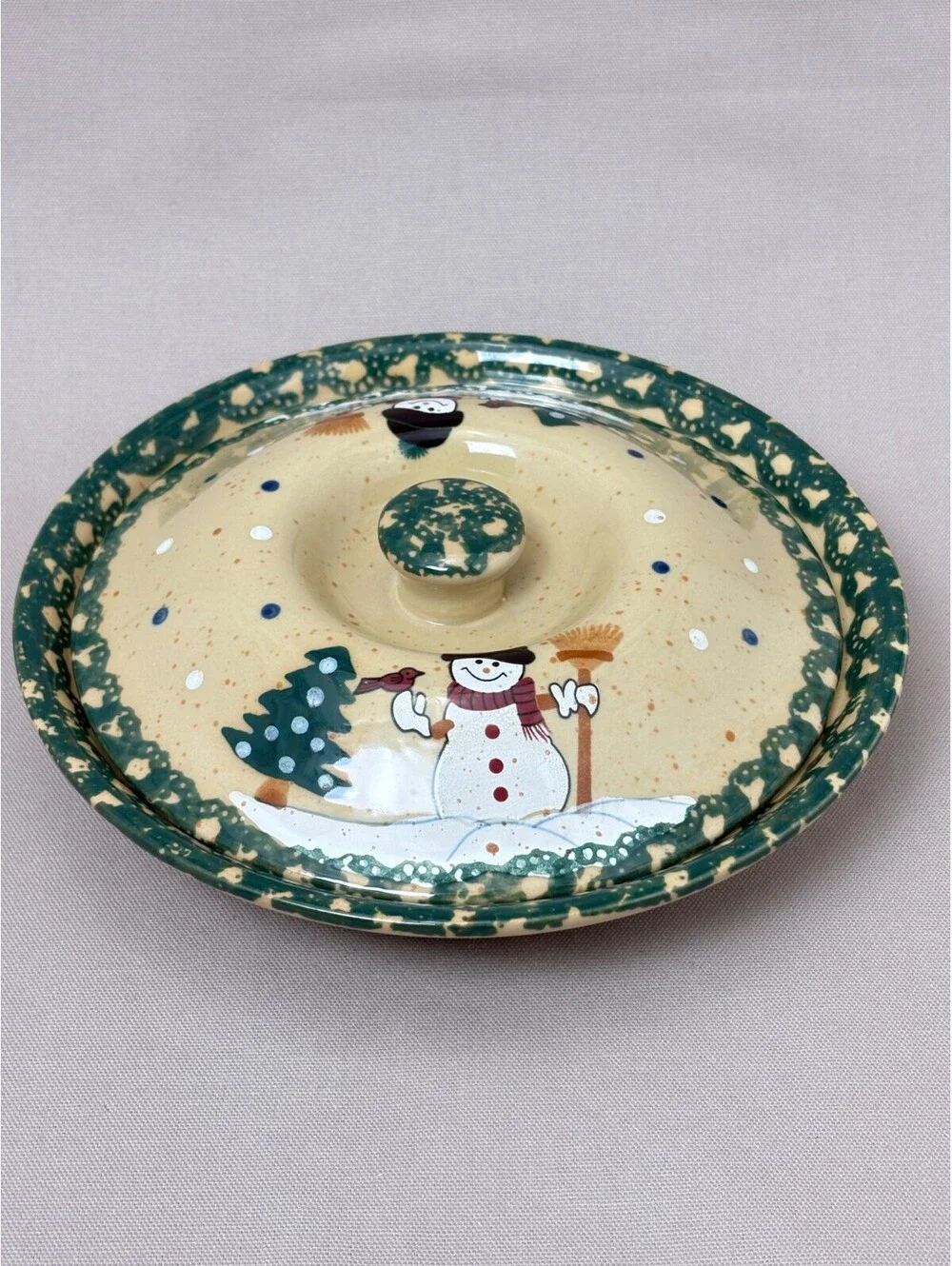 LTD Commodities Snowman Tortilla Warmer Covered Pancake Server Dish Holiday 9